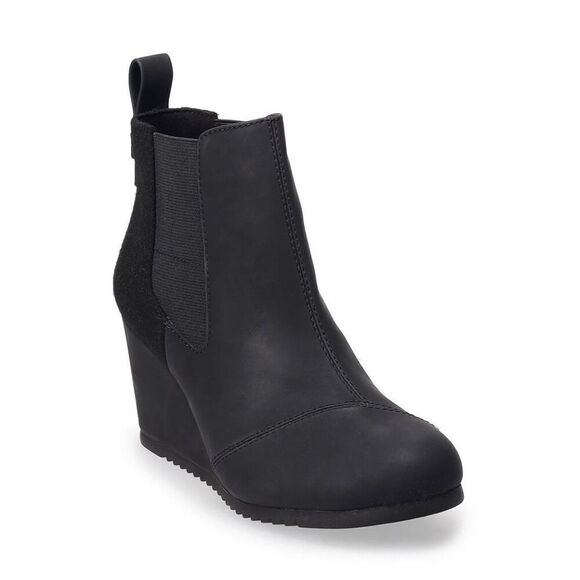 Tom's Concealed Heel Wedge Boots - Picture 1 of 11